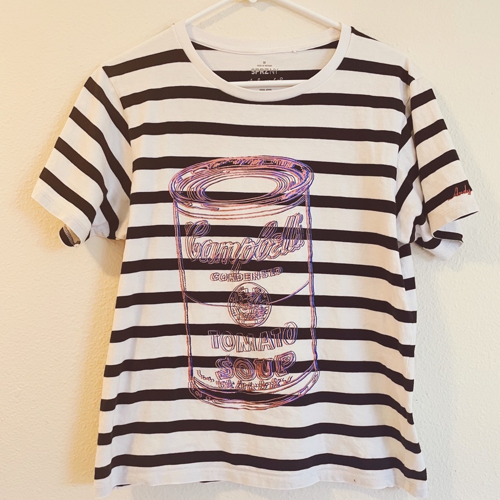 Striped Andy Warhol Tee
